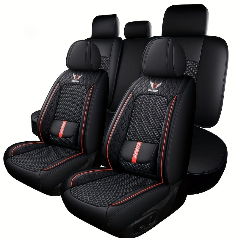 Leather Car Seat Covers Full Set Universal - Pour Polo 9n3, Leapmotor B05, Citroën