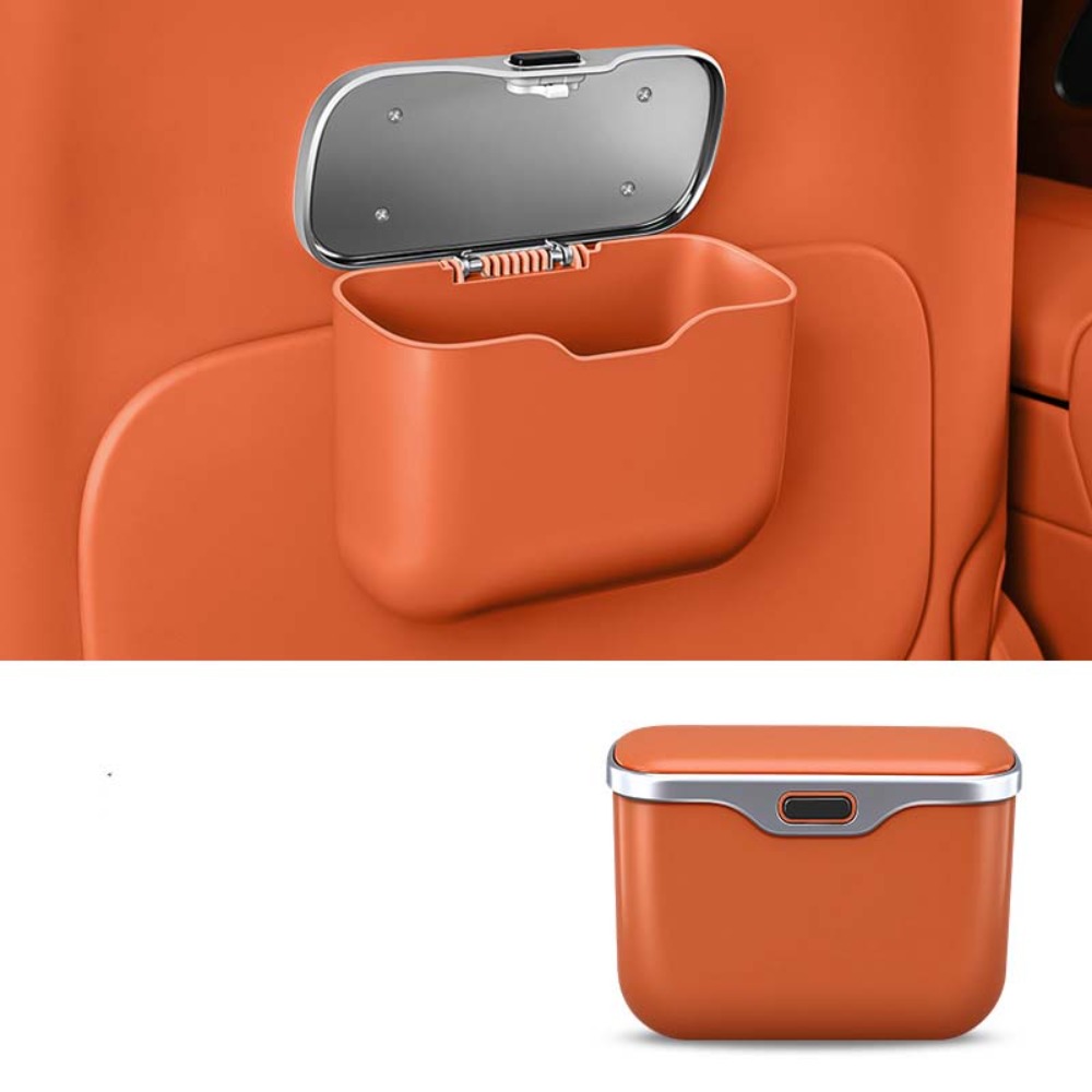 Waterproof Car Trash Can With Lid - Poubelle de voiture multifonctionnelle avec bouton