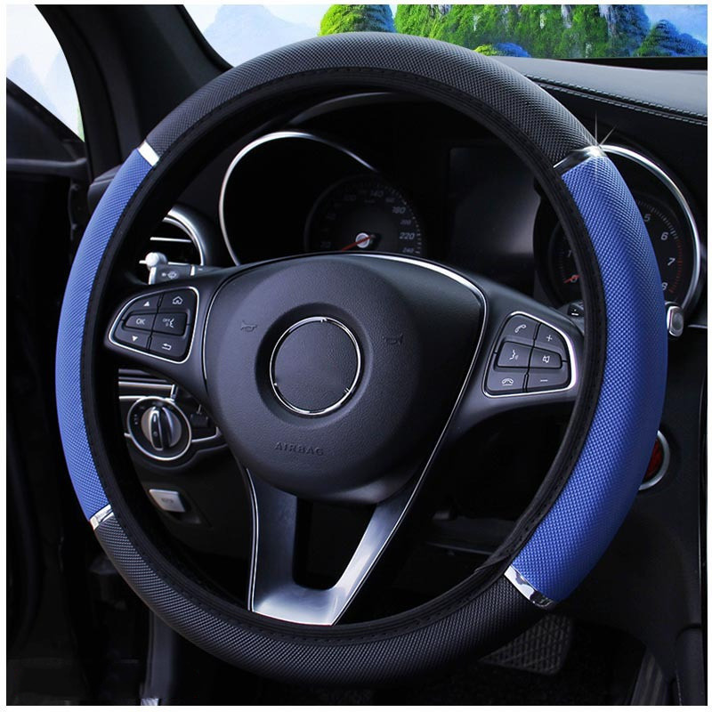 Car Steering Wheel Cover Anti Slip Breathable - Nouvelles housses de volant en cuir