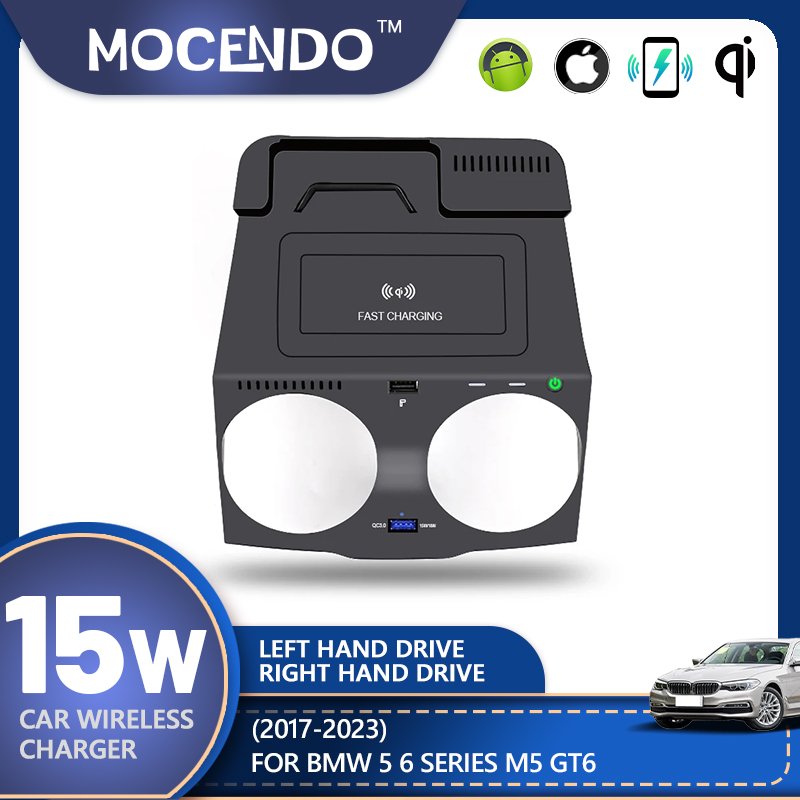 Wireless Car Charger Mount Fast Charging - Pour BMW Série 5 6 G30