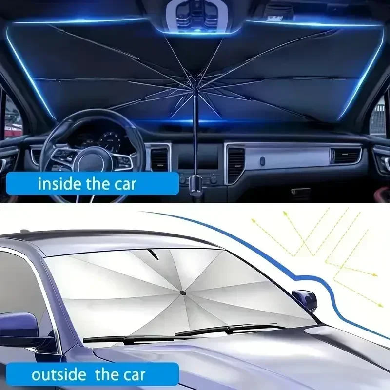 Pare-soleil de voiture pliable - Car Sunshade Windshield Umbrella Foldable avis et prix