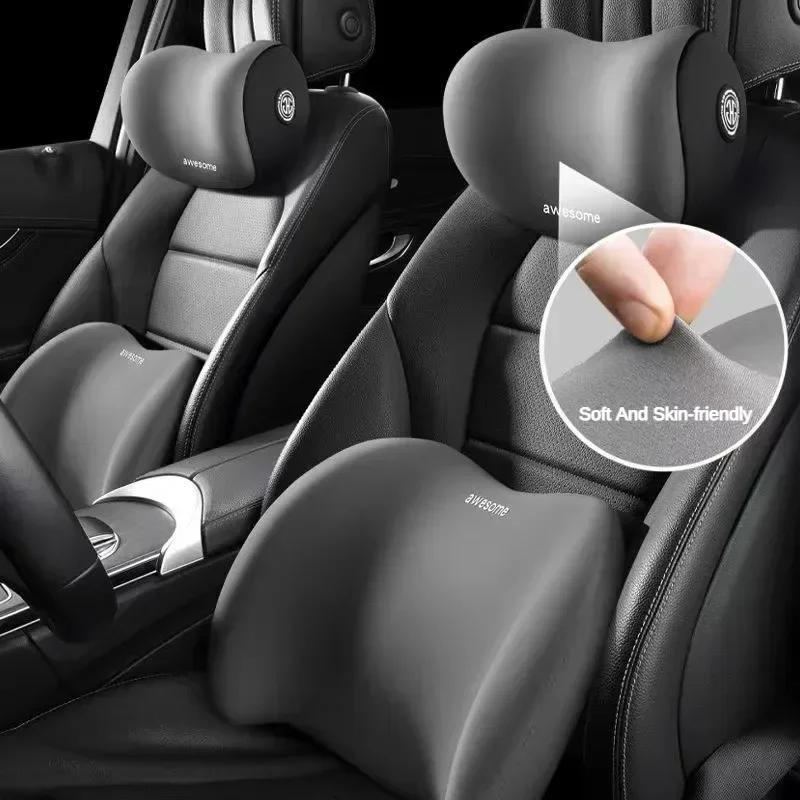 Appui-tête de voiture, Support - Memory Foam Car Neck Pillow Lumbar Support avis et prix
