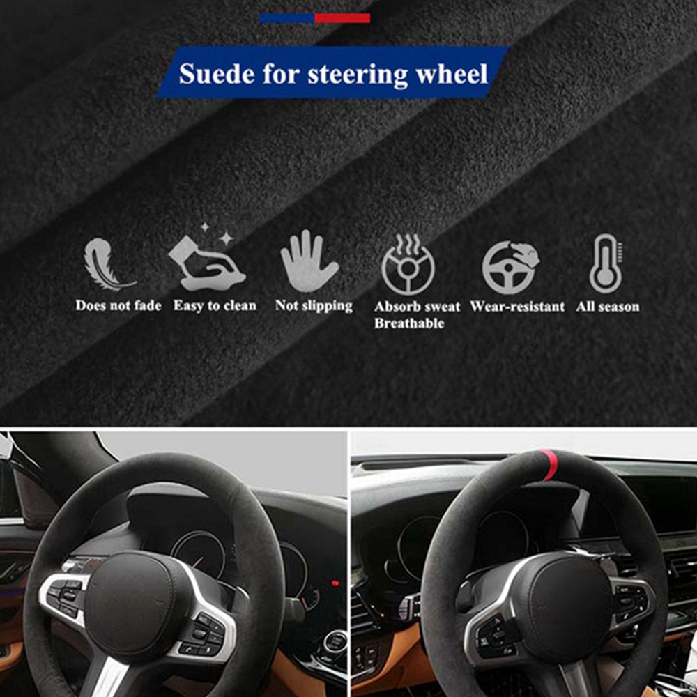 Housse de volant de voiture, c - Car Steering Wheel Cover Anti Slip Breathable avis et prix