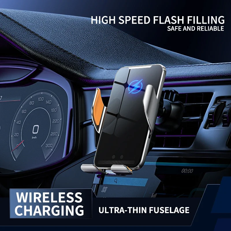 Support de téléphone magnétiqu - Wireless Car Charger Mount Fast Charging avis et prix