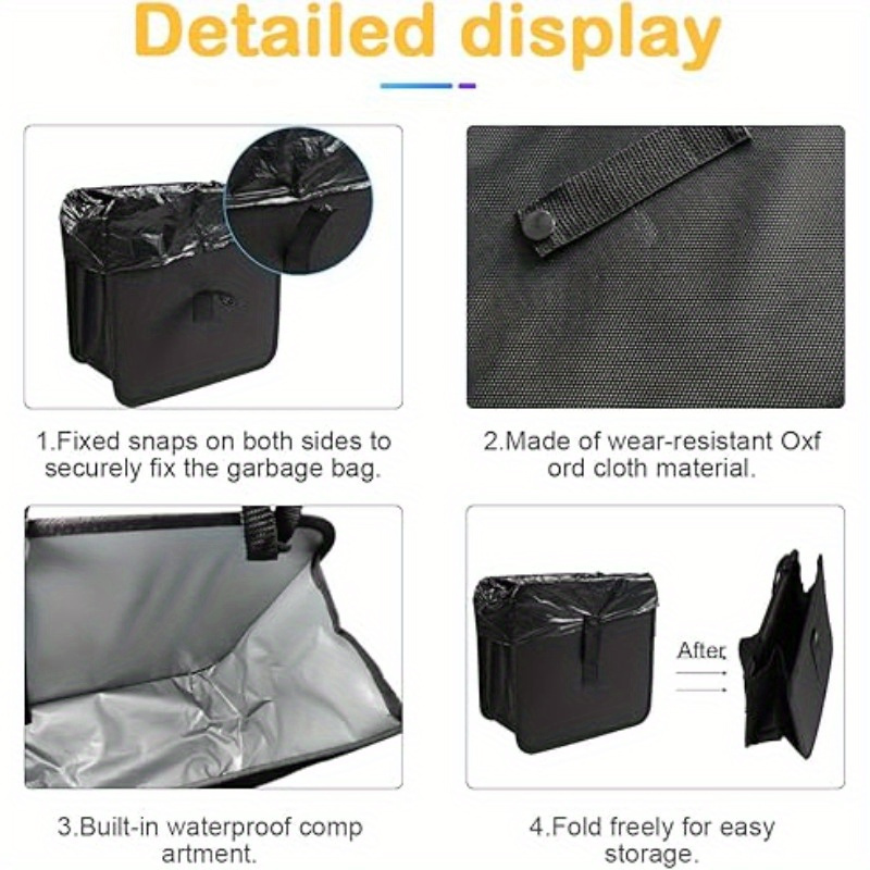 Poubelle de voiture multifonct - Waterproof Car Trash Can With Lid avis et prix