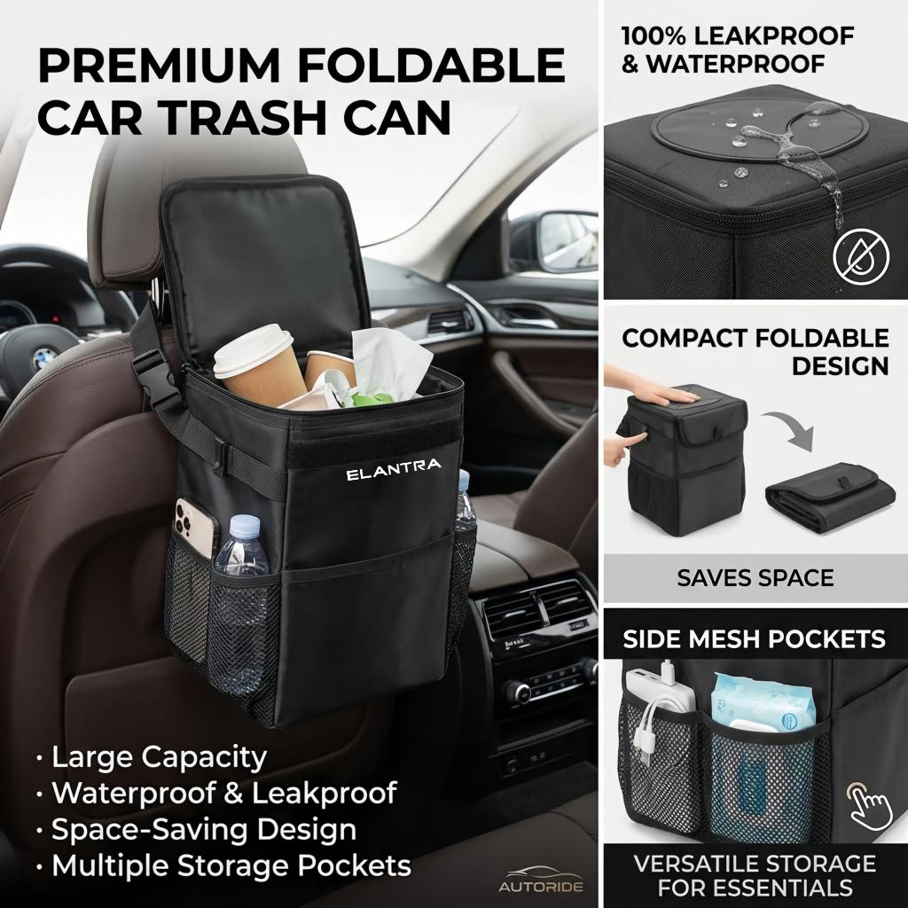 Sac de rangement étanche pour  - Waterproof Car Trash Can With Lid avis et prix