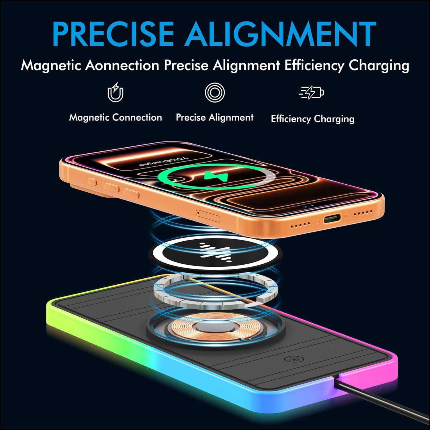Chargeur de voiture magnétique - Wireless Car Charger Mount Fast Charging avis et prix