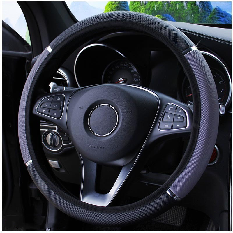 Nouvelles housses de volant en - Car Steering Wheel Cover Anti Slip Breathable avis et prix