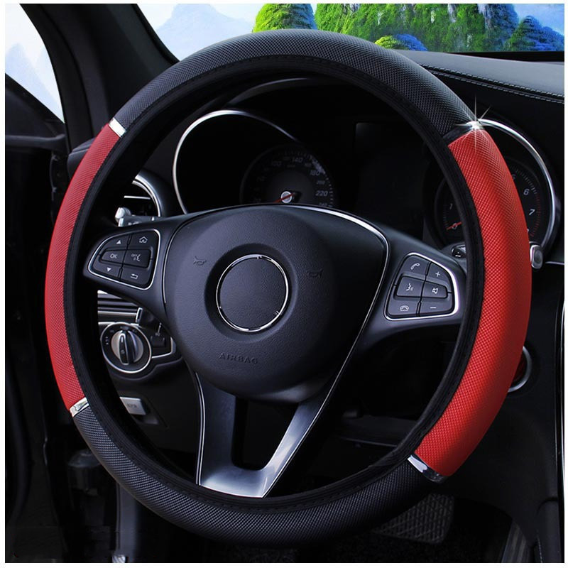 Nouvelles housses de volant en - Car Steering Wheel Cover Anti Slip Breathable avis et prix