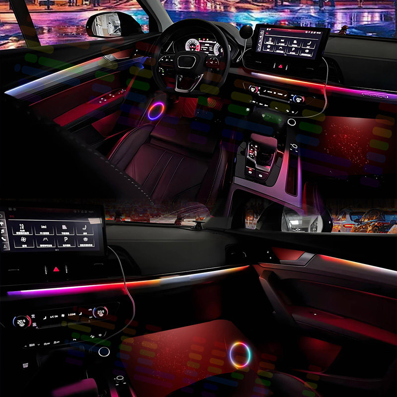 Pour l'application de lumières - Led Ambient Interior Car Lights App Control avis et prix
